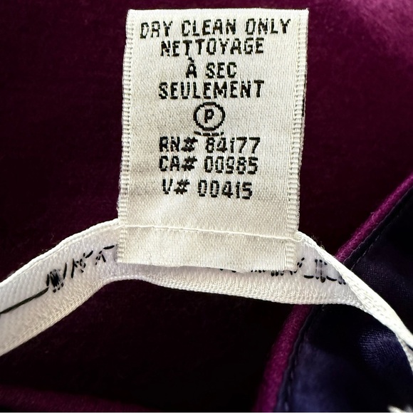 Diane Von Furstenberg Purple Wool Sheath Dress Women’s 6 Cap Sleeve V-Neck - Picture 4 of 15